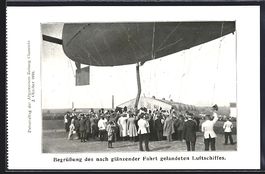 Begrüssung des nach glänzender Fahrt g