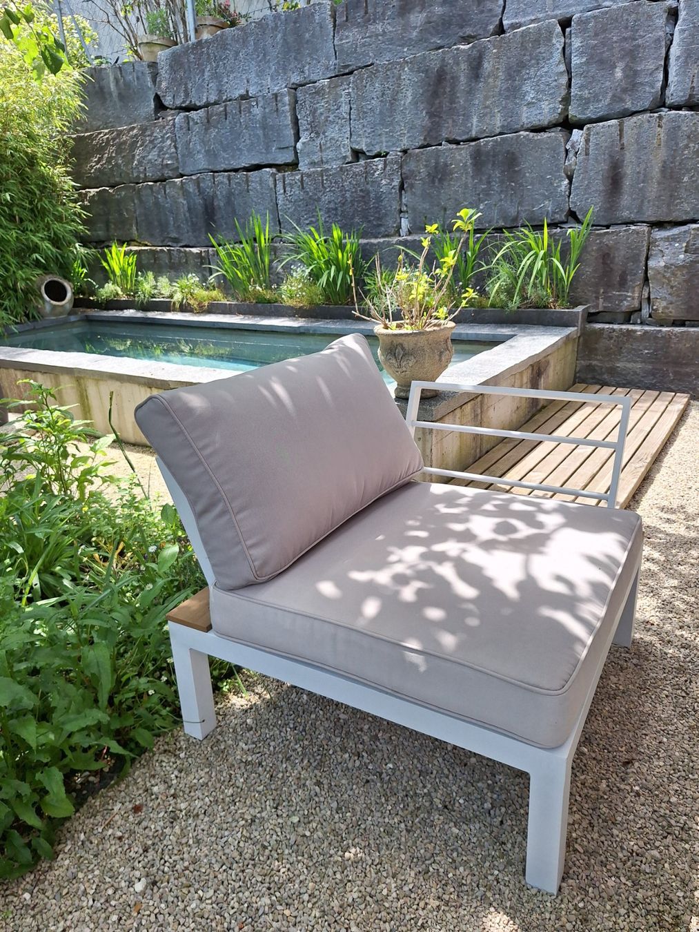 Divani: Outdoor Couch / Sitzgruppe mit 3 Modulen inkl. Stoffkissen – Usato da Küssnacht am Rigi venduto da mobili2u 3