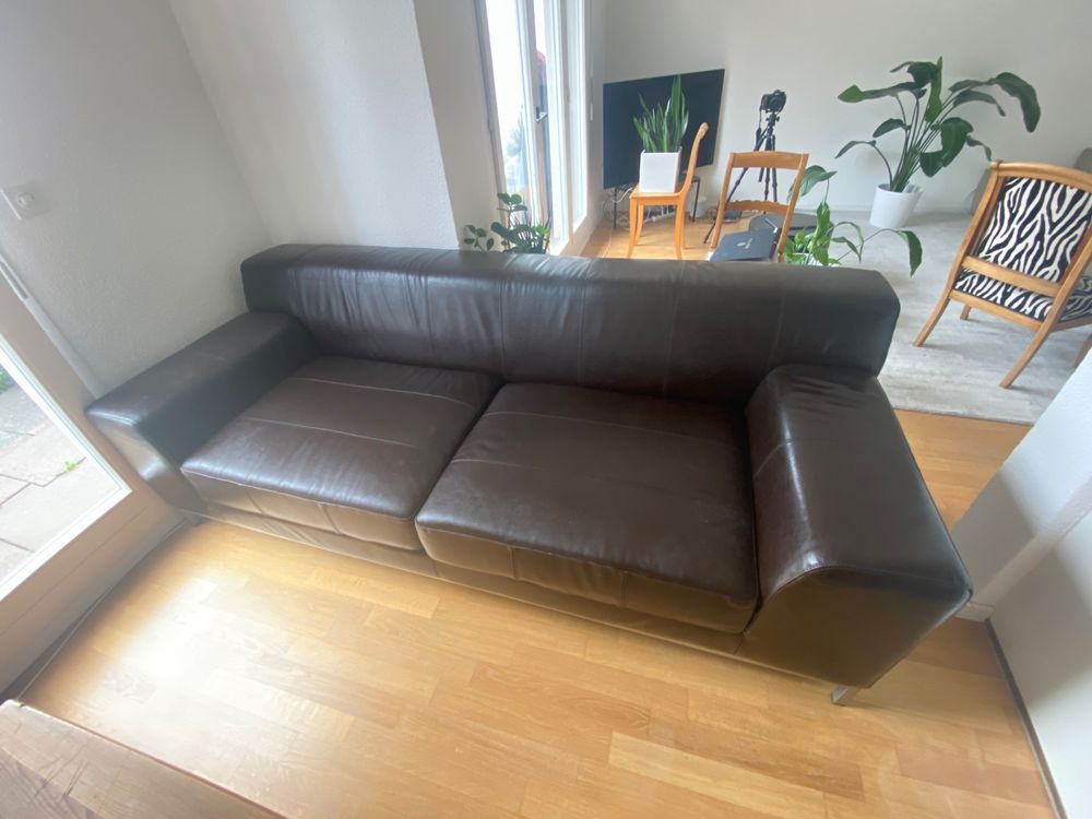 Ikea Couch Braun Leder