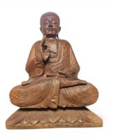 Boudha magnifique esculptee en bois