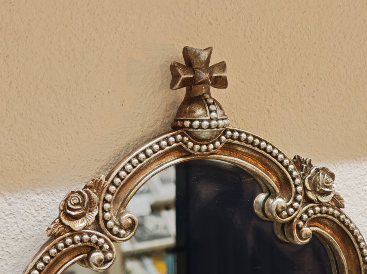 Specchi: Spiegel Krone Barock Optik in Silber – Nuovo e nell'imballaggio originale da Schaffhausen venduto da AtelierPudesco 1