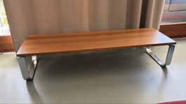Couchtisch Holz mit Metallgestell, gebrauchter Zustand