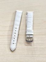 Weisses Uhrenarmband, 18mm, neu, Kroko Optik, Sommer!