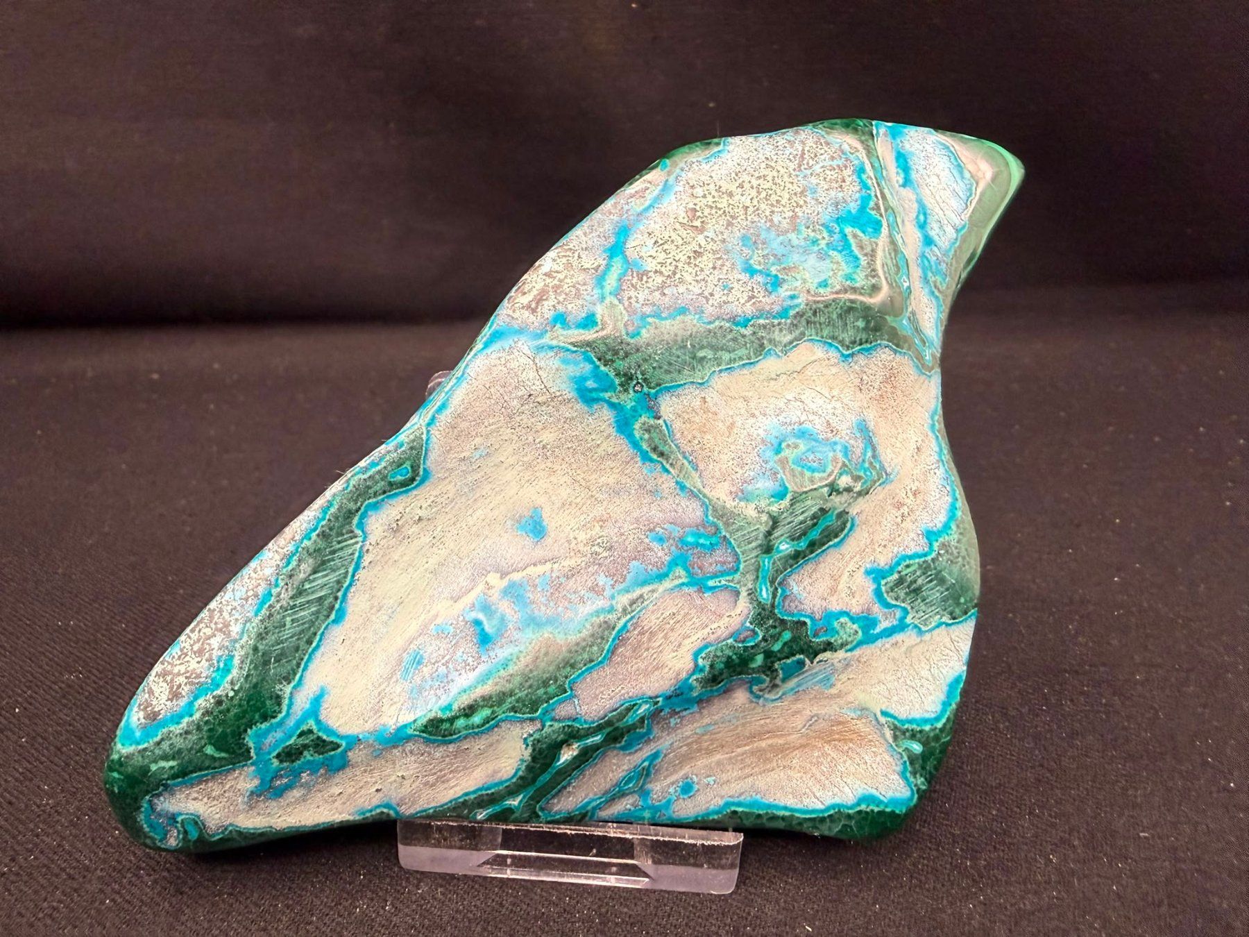 Mineralien & Heilsteine: Malachit und Chrysocolla poliert – Gebraucht aus Schinznach Bad von Demerald 8