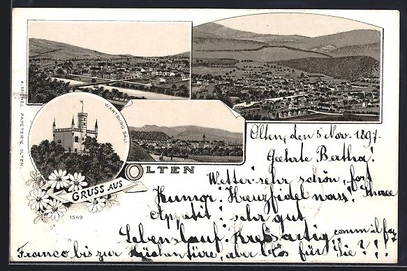Cartoline postali: Litho Olten, Wartburg Säli, Totalansich – Usato da Berlin venduto da bartko-reher