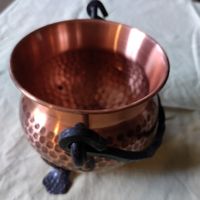 Vintage Blumenübertopf aus Kupfer