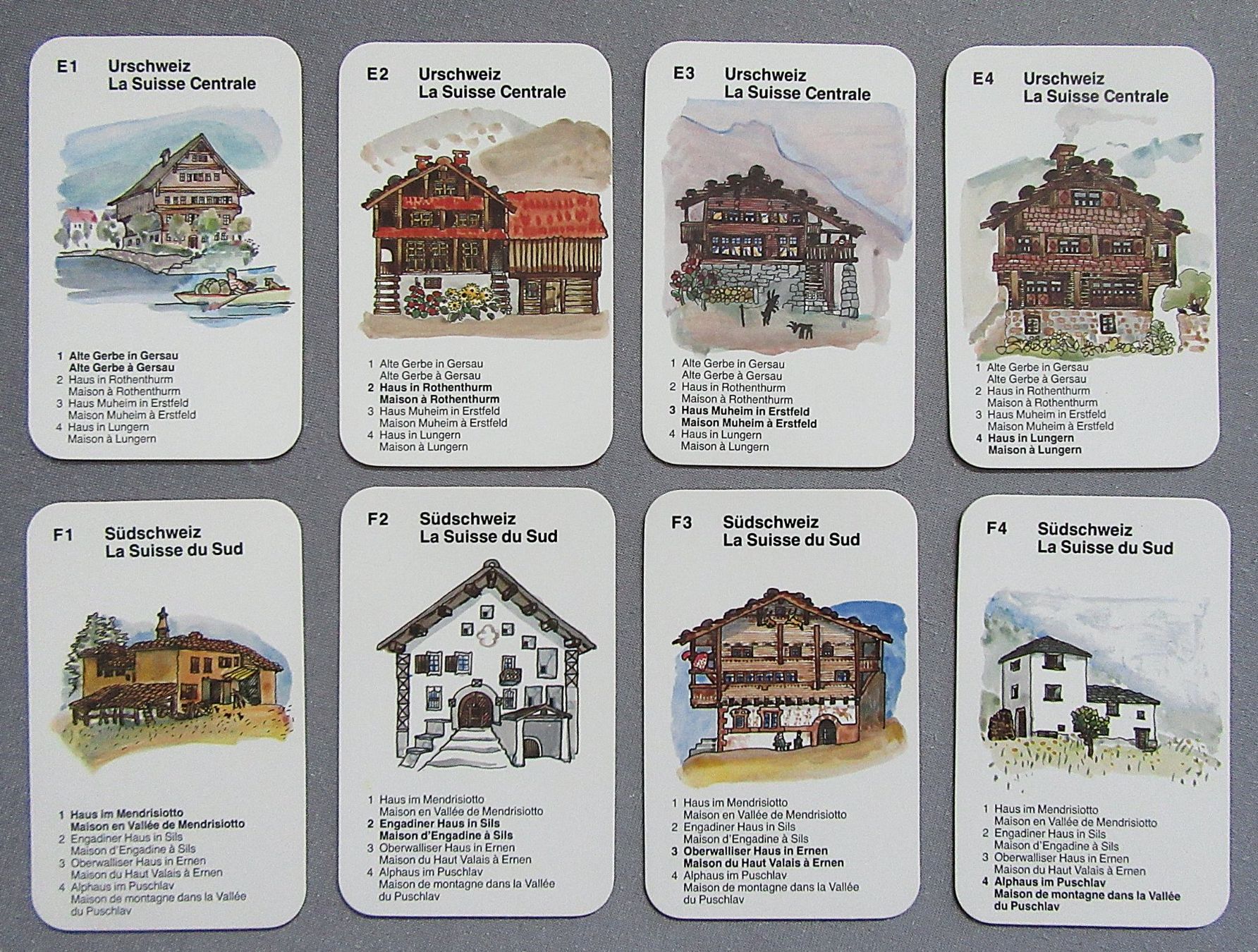 Giochi: Heidmük Quartett - Schweizer Bauernhäuser – Usato da Auenstein venduto da Padabimbim 4