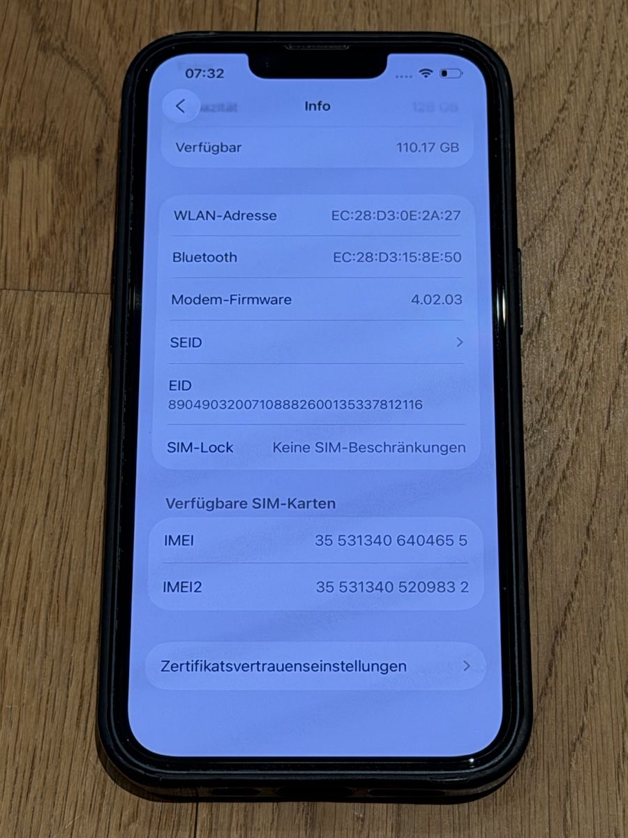 Apple Telefoni cellulari / Smartphones: Apple iPhone 14 128 GB Midnight – Usato da Oberkirch LU venduto da ghs3dsolutions 5