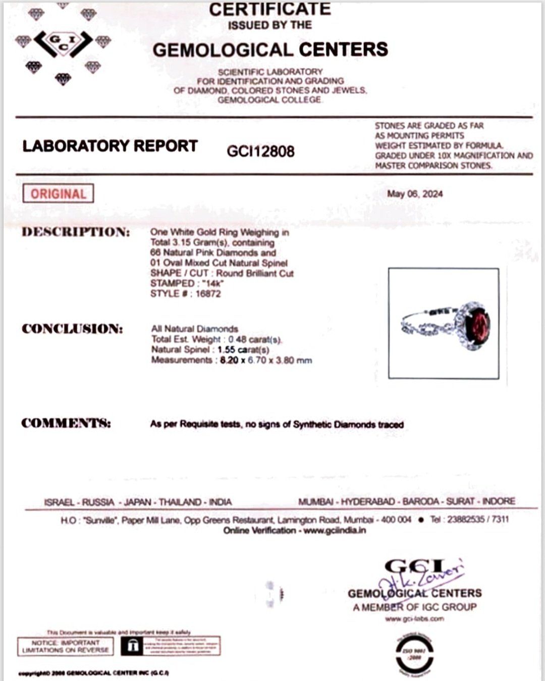 Anelli: Spinel-Ring 14k Weissgold 1,55ct – Nuovo e nell'imballaggio originale da Illnau venduto da Juwelier_Mahler_GmbH 4