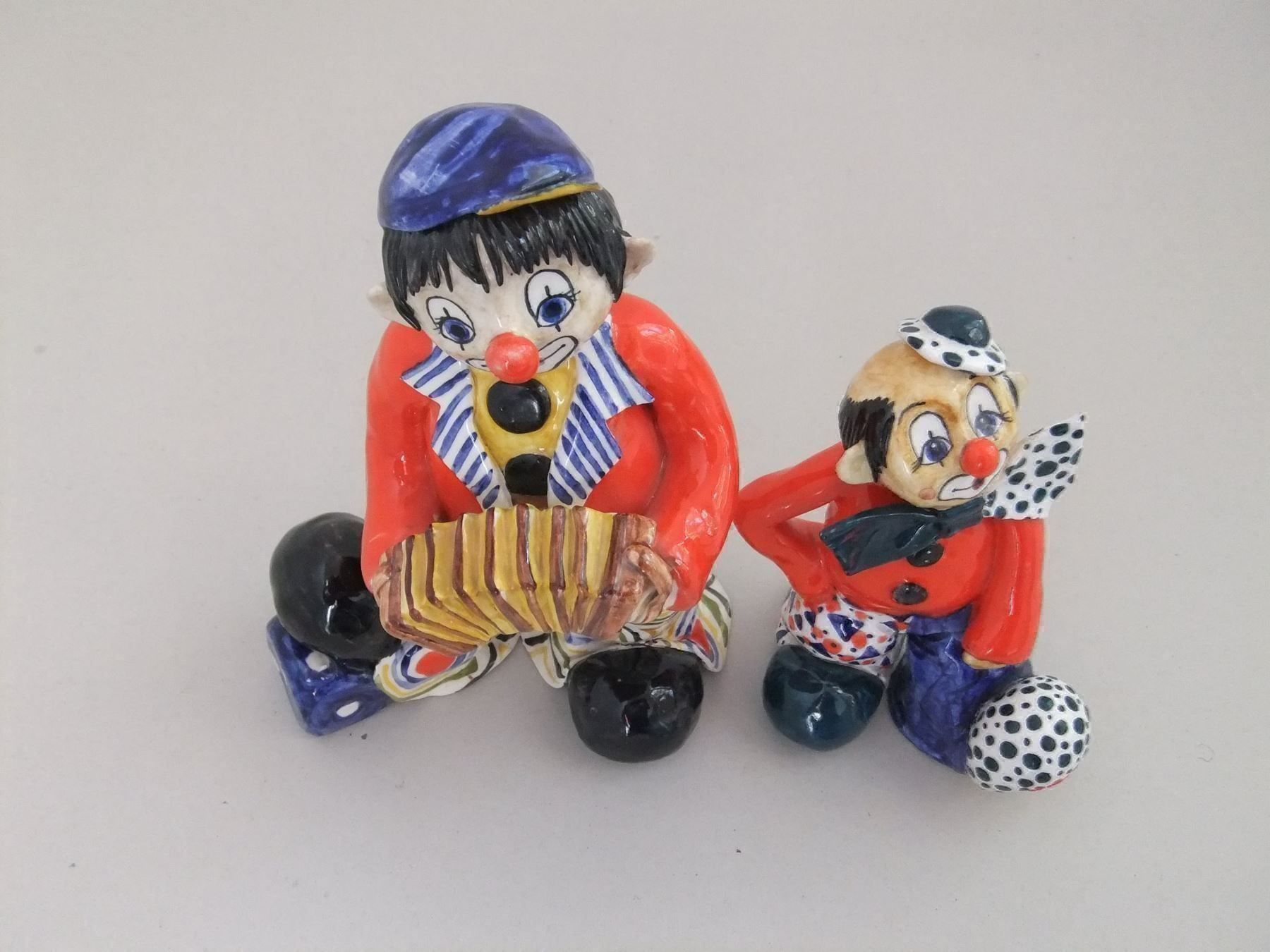 Statuette: Fayence Keramik Clowns - Jakob Haas – Usato da Esslingen venduto da eintagammeer 2