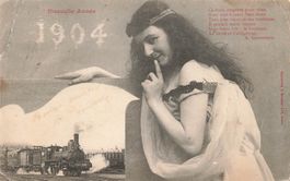 Nouvelle année 1904 Zug Eisenbahn