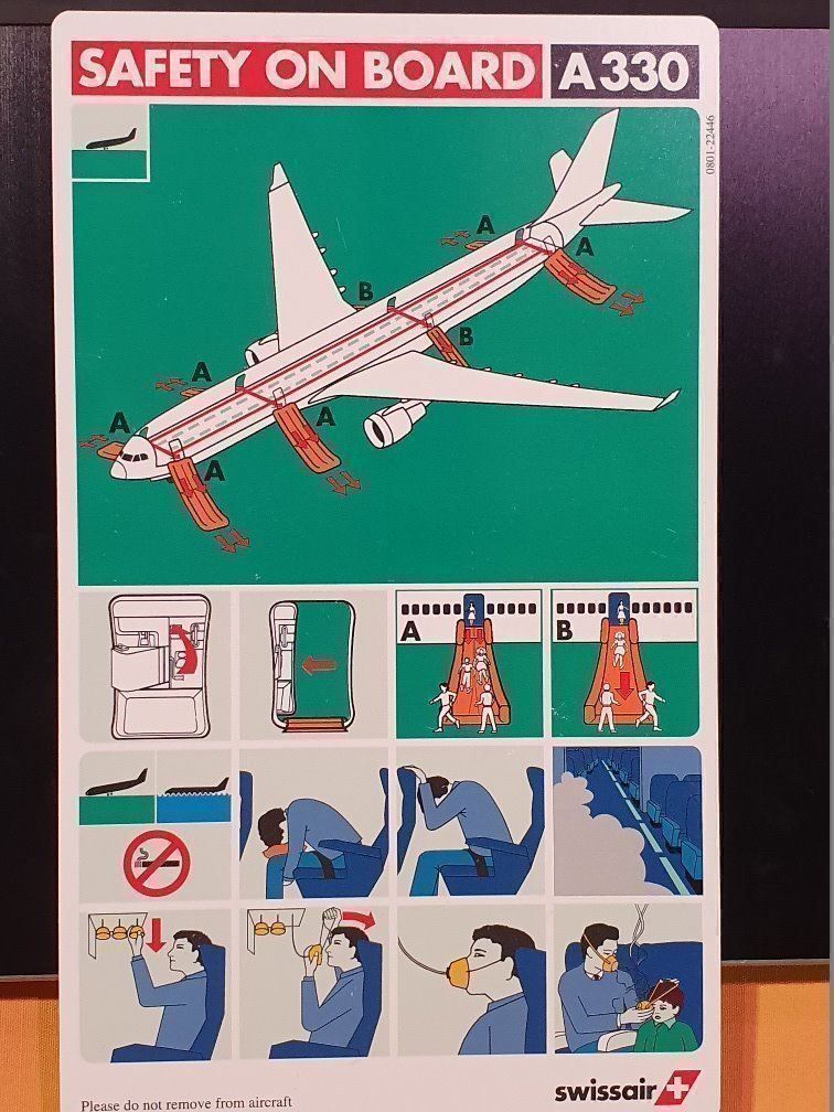 Karten: SWISSAIR SAFETY CARD A330 – Gebraucht aus Glattfelden von hbct 1