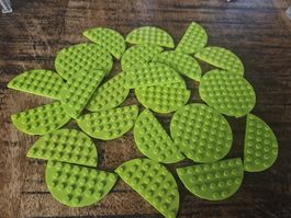 lego 22888 lot de 25 pièces Lime Plate, Round Half 4 x 8