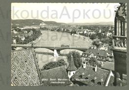 AK sw Basel BS Wettstein- u St.Albanbrücke v Münster ≈1950