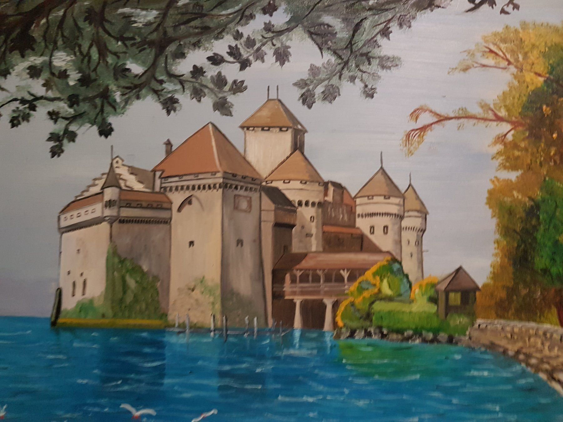 Dipinti: (Château de Chillon) Signiert Hammerle... – Usato da Glattbrugg venduto da casabelavista 4