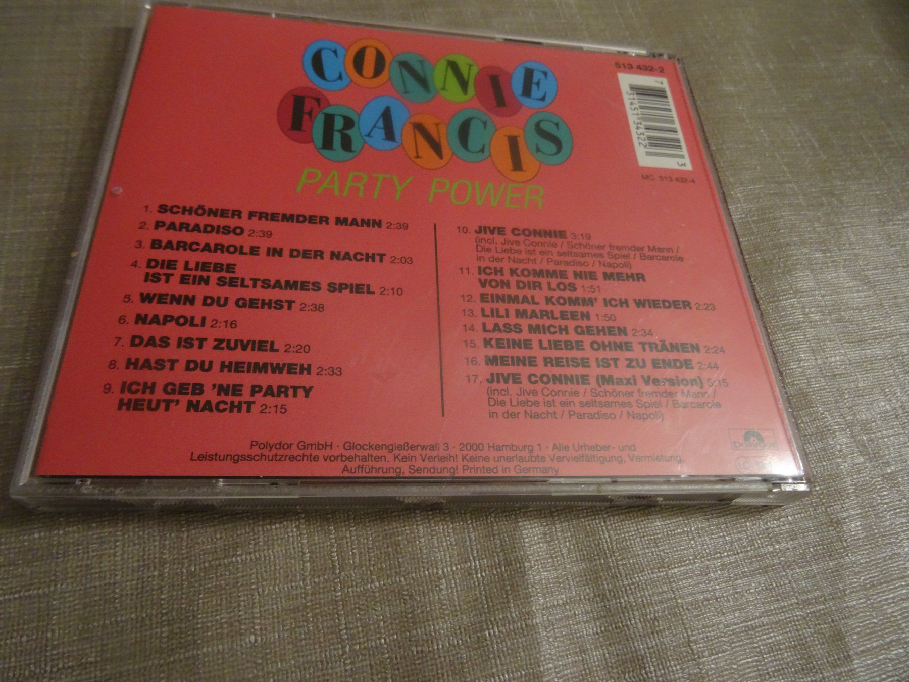 CD: Connie Francis - Party Power CD – Usato da Olten venduto da Disc-Ausverkauf 1