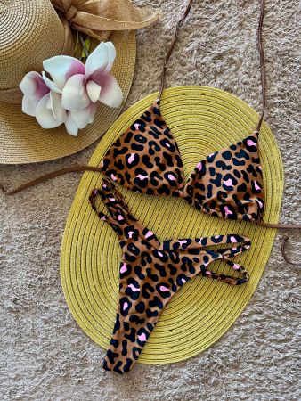 👀 SUPER SALE! Bikini Leo Print GRATIS Versand - Gr.S