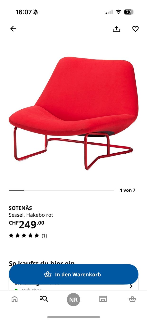 Ikea Poltrone: IKEA SOTENÄS Sessel – Nuovo (secondo la descrizione) da Winterthur venduto da ni_ra 6