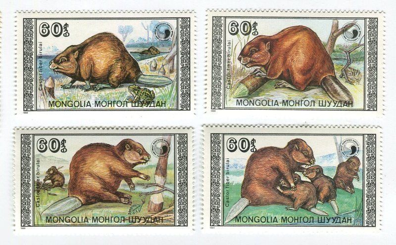 Tutti i francobolli: Briefmarken "Biber". Mongolei – Nuovo e nell'imballaggio originale da Basel venduto da Butsch5