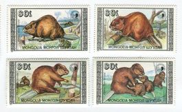 Briefmarken "Biber". Mongolei