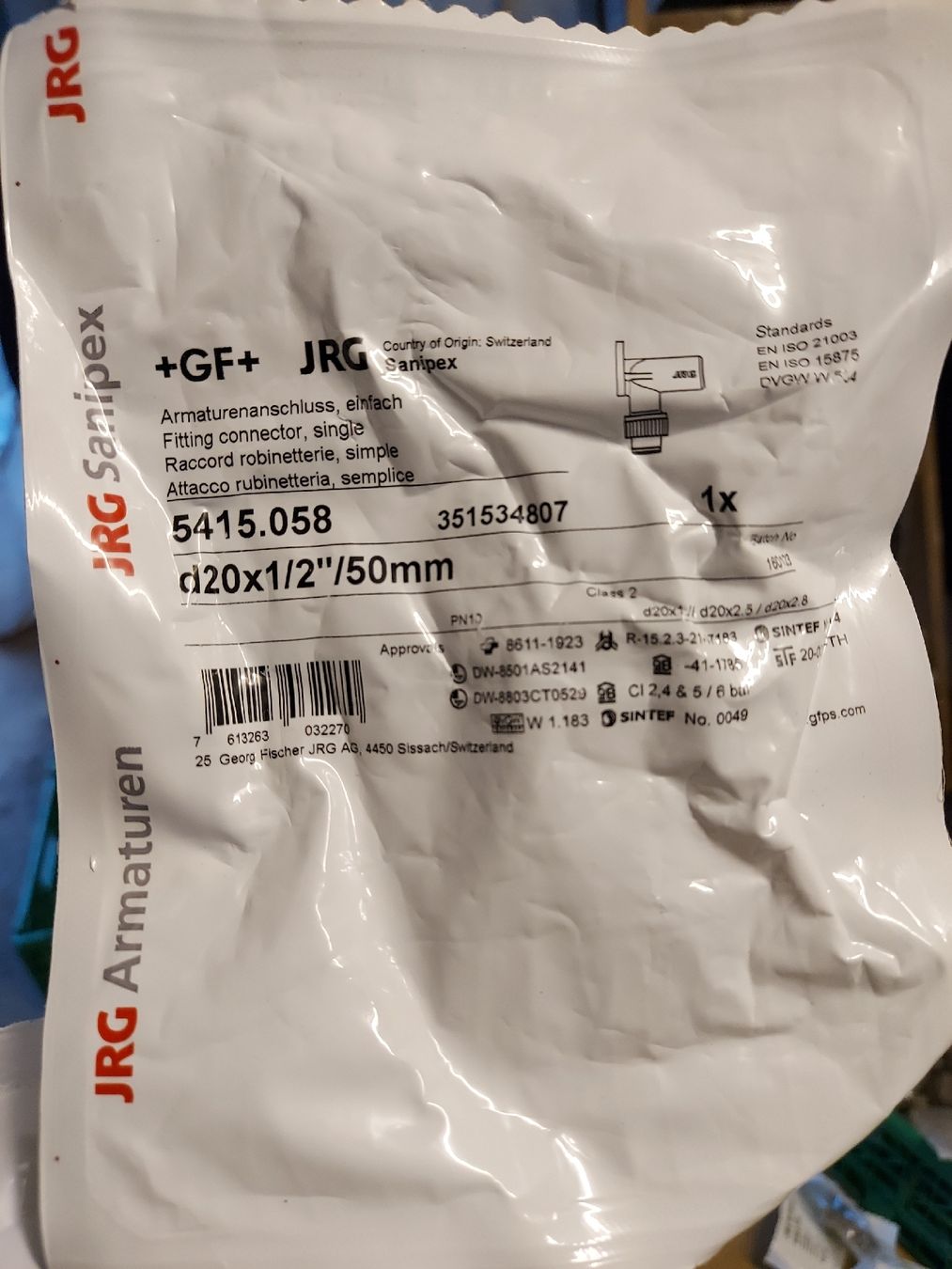 Rubinetteria: 5 x Armaturenanschluss Neu – Nuovo e nell'imballaggio originale da Mels venduto da Melser8887 1