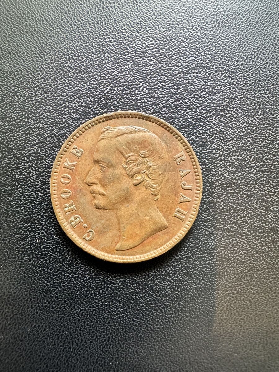 Alle Münzen: Sarawak - 1 Cent 1870 – Gebraucht aus Meilen von coins4sale