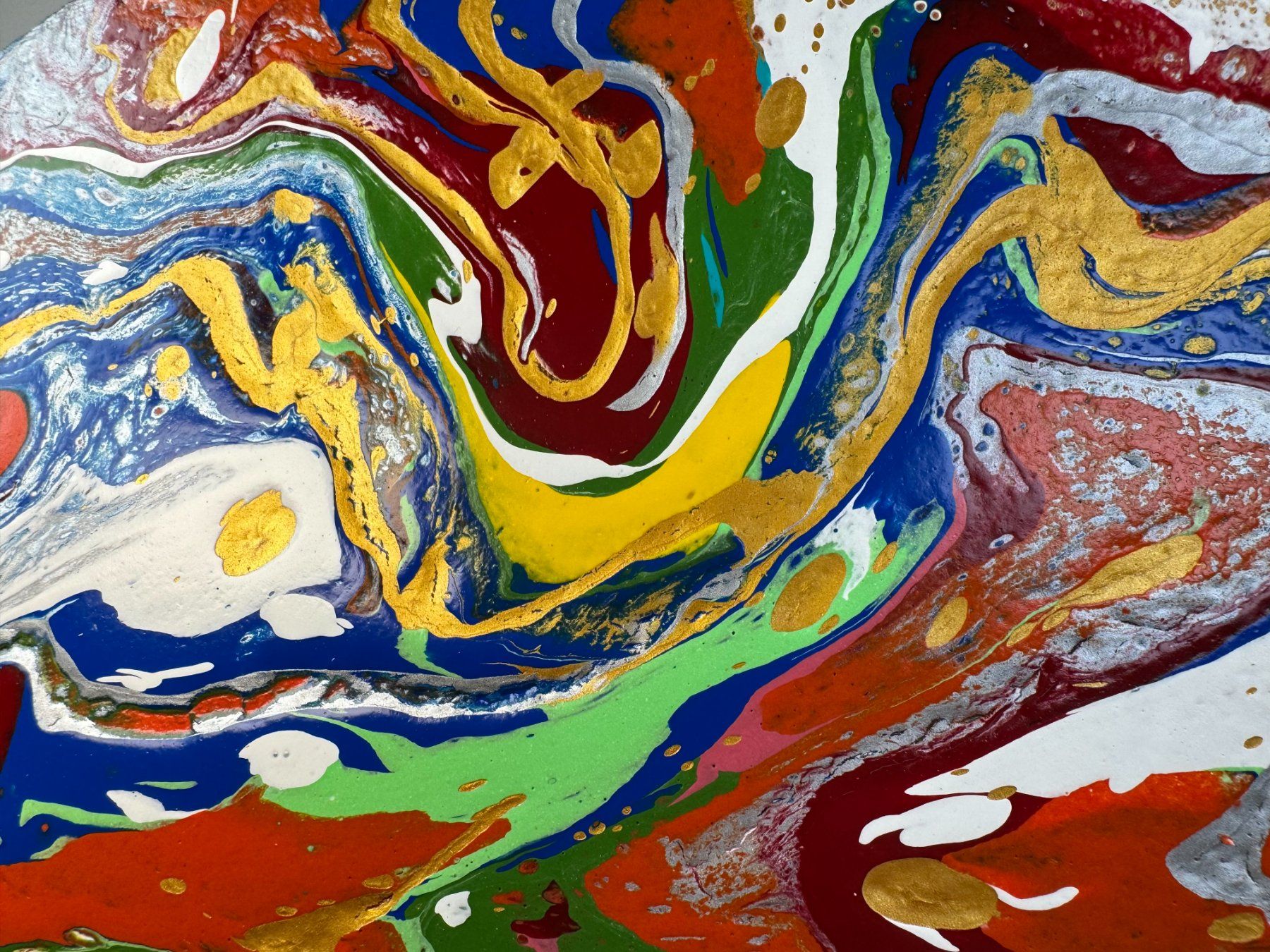 Dipinti: Acryl-Flüssigmalerei, Oval – Usato da Schlieren venduto da MayaSheng1983 1
