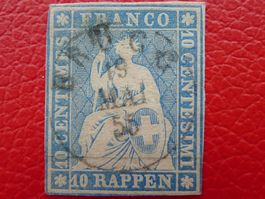 23A (23A3): BRUGG: 19.MAI.1855. Seltener Orts-Stempel auf A3