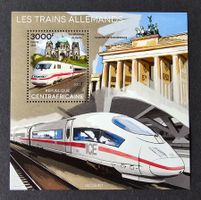 Zentralafrika-Mi Block 1255 ** (2014) Bahnmotive