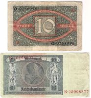 Reichsbanknoten DE, 10 Mark 1920, 1929