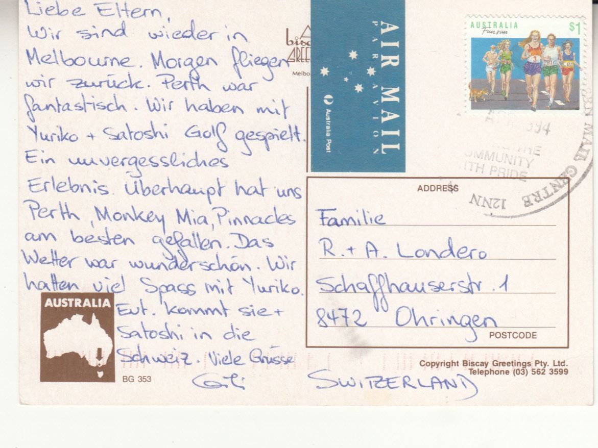 Cartoline postali: Melbourne Tram 1994 – Usato da Bürglen TG venduto da StampGraf 1