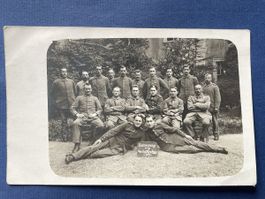 Alte Foto-Postkarte: Militär-Gruppe, Res.Laz. Meersburg 1918