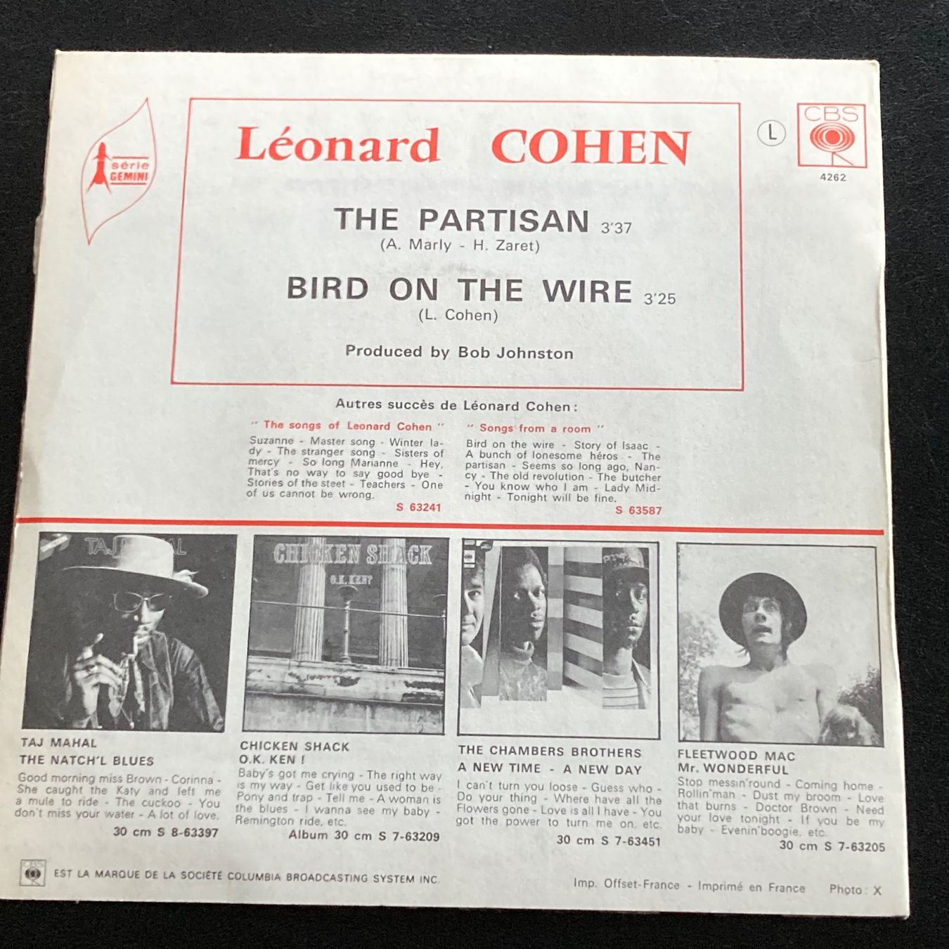 Dischi in vinile: Leonard Cohen - The Partisan, 7" – Usato da Bern venduto da Ntsamina 1