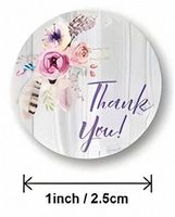 100 Stück "Thank You" Aufkleber, 2.5cm