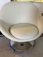 Sessel Golfball Design Leder weiss drehbar 