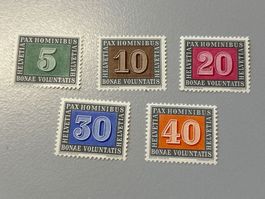 Briefmarke - Schweiz - Pax - Marken 1945 - postfrisch