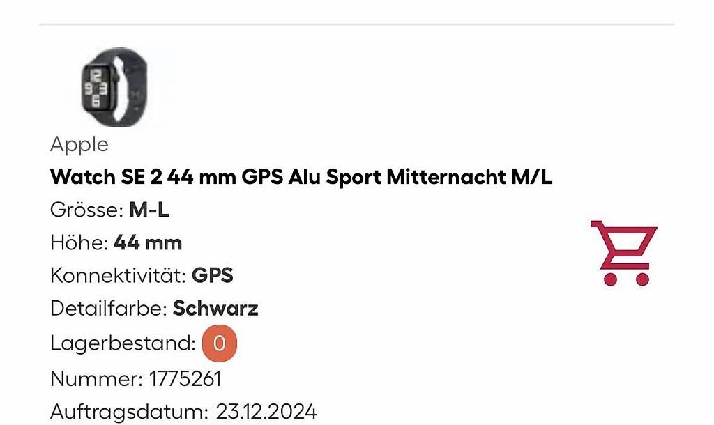Apple Smartwatch: Apple Watch SE 44mm GPS – Usato da Bürglen TG venduto da sab_f6nd 3