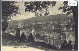 Le Locle - Vue generale - animee - Stabstempel: Biel-Bienne