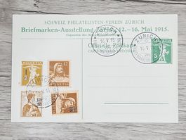 CL04 Carte Postale + Timbre Suisse 1915
