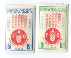 Briefmarken "Aktion gegen den Hunger". Panama