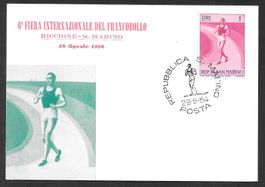 San Marino Maximumkarte Nr. 513 Gehen ET 28.8.1954