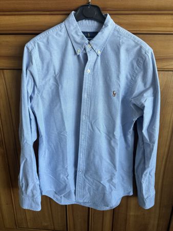 1x gewaschenes hellblaues Hemd von Ralph Lauren Gr. M