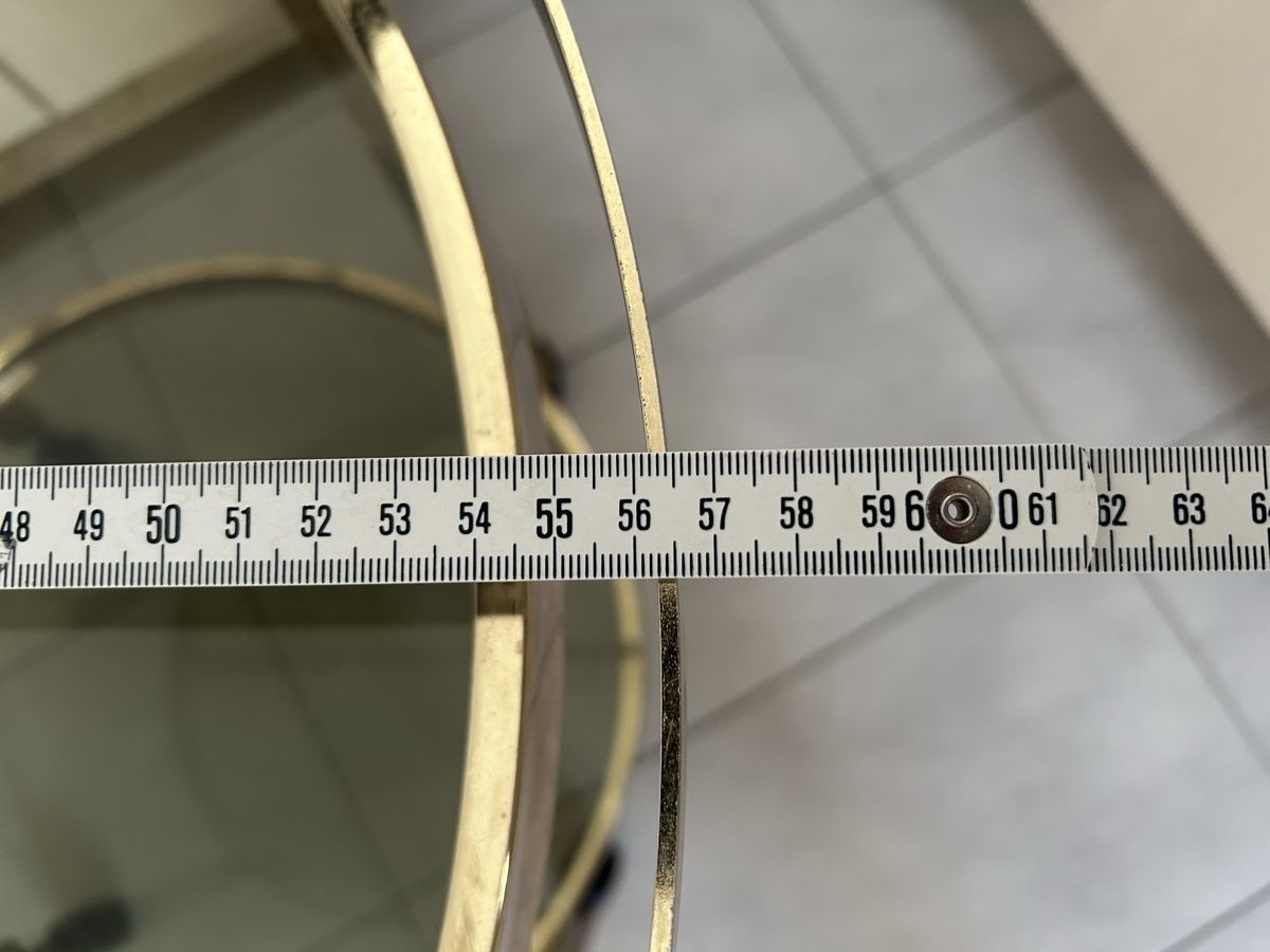 Servierwagen: Servierwagen Metall Glas geraucht ca. 50 cm Durchmesser – Gebraucht aus Lanzenhäusern von vic63 4