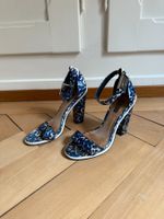 TOPSHOP - High Heels Sandale blau geblümt 39