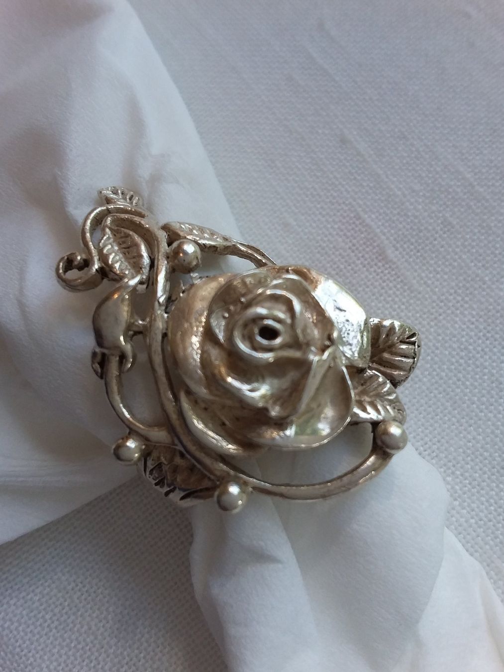 Anelli: Wunderschöner Sterling Silber Rosen Ring Gr 52 – Usato da Zürich venduto da Aleick 2