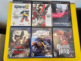 Klonoa 2, Ridge Racer V, MGS 2, Guitar Hero, Ninja Assault