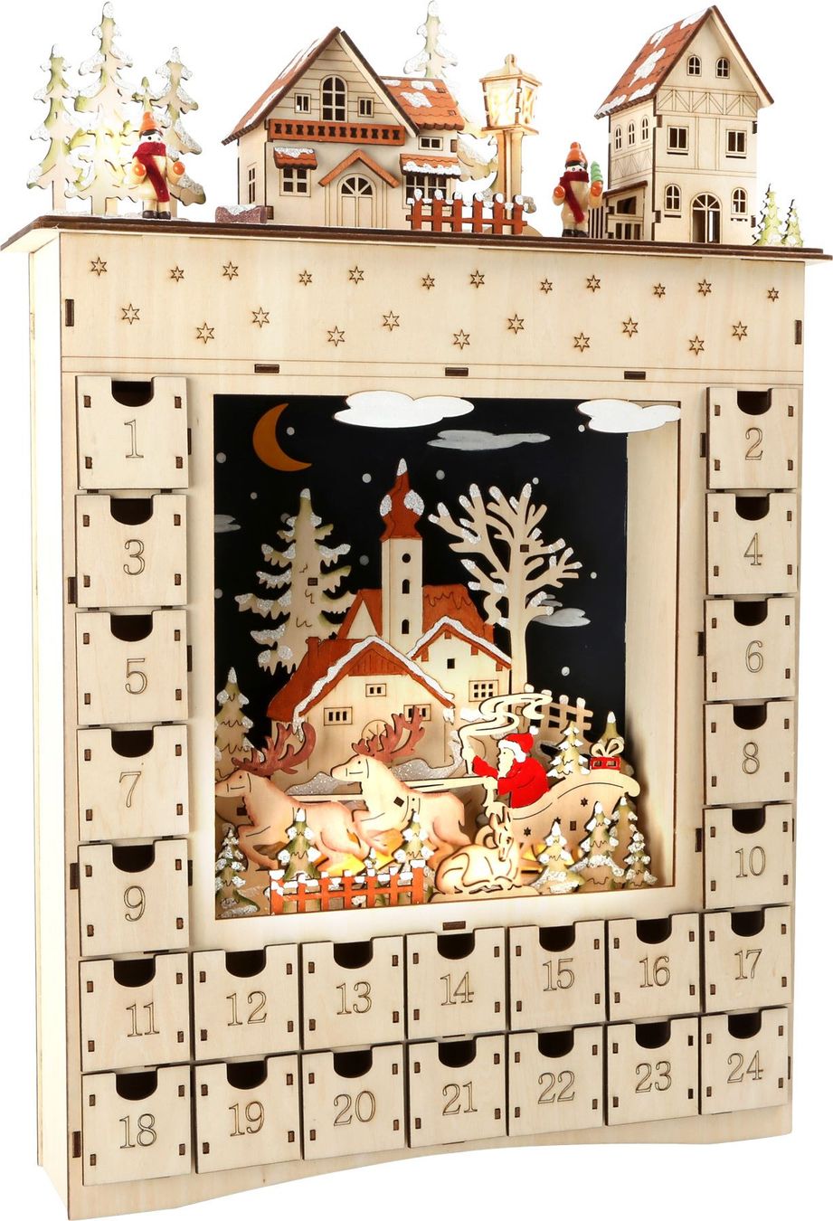 Calendari: Adventskalender / Weihnachtskalender Wintertraum mit Licht – Nuovo e nell'imballaggio originale da Wettingen venduto da Swala