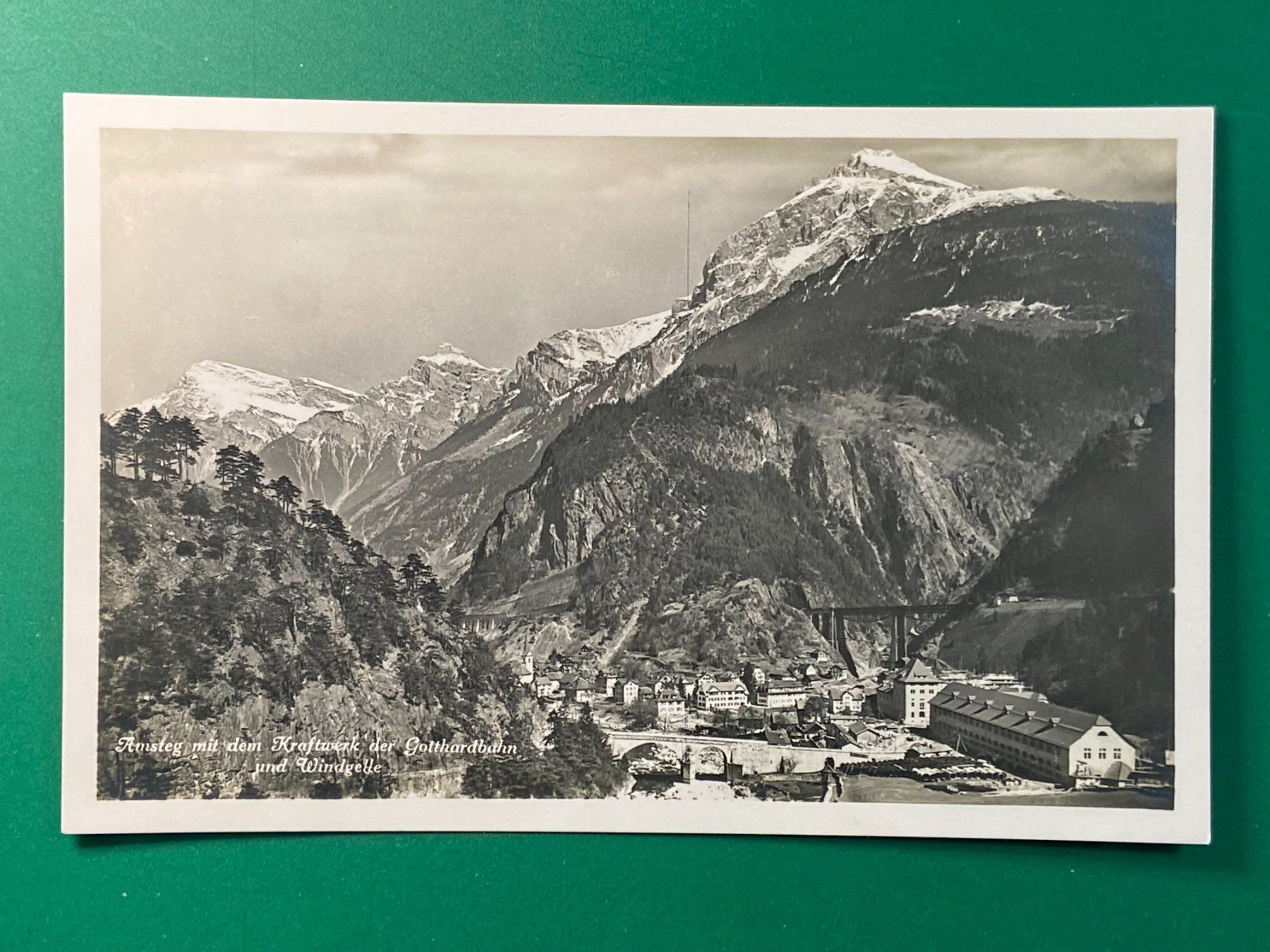 Cartes postales: Amsteg - Kraftwerk der Gotthardbahn – D'occasion à Steg VS par danwer74