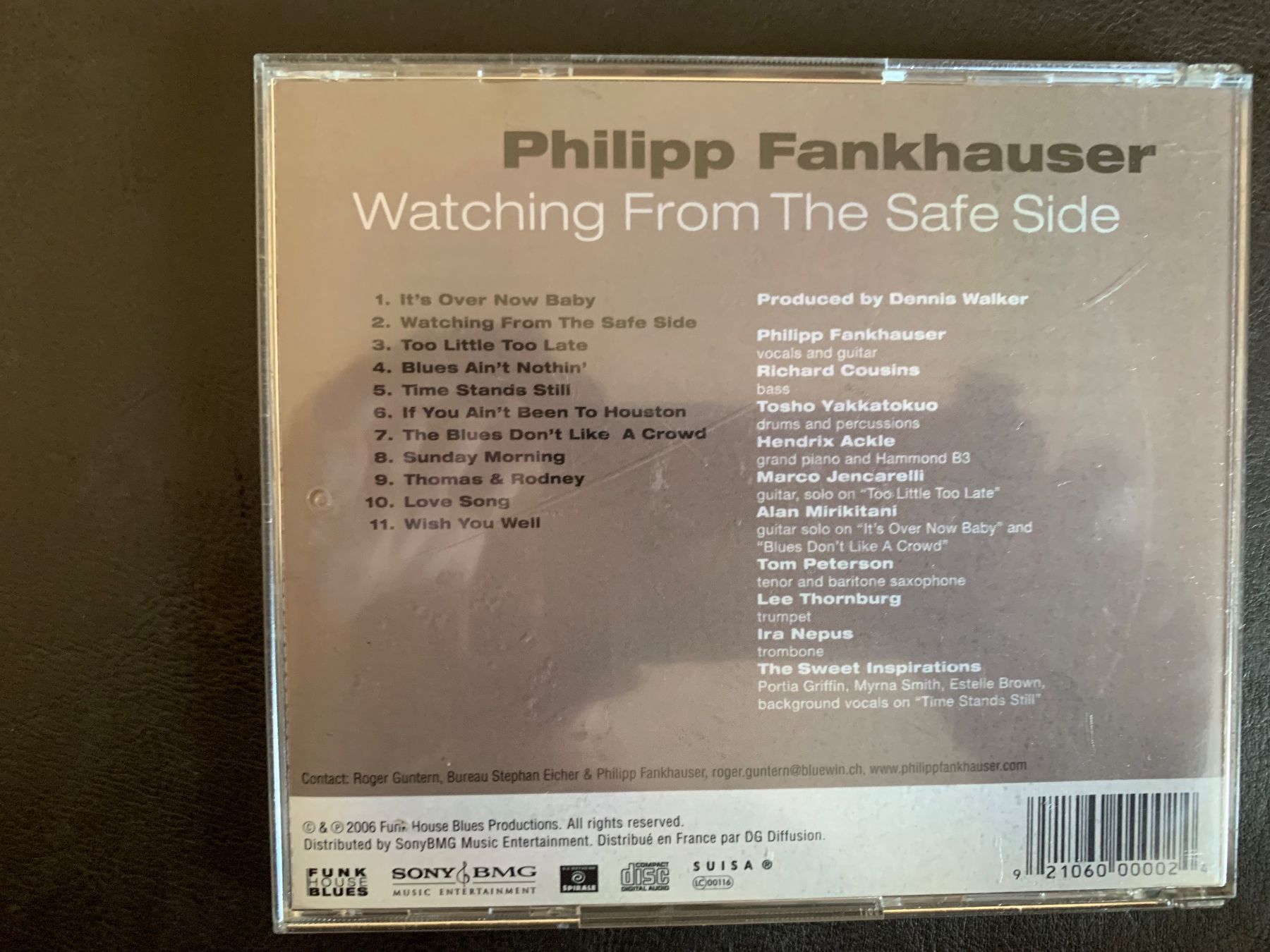CD: Philipp Fankhauser CD - Watching From The Safe Side CD Top! – Usato da Luzern venduto da Roger72 2