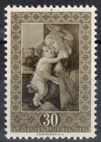 1952  30 Rp. Fürstl. Gemäldegalerie II  postfrisch SBK 60.00